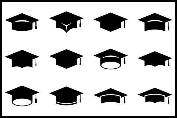 Download 25 Graduation Hat SVG Silhouette Bundle - Svg silhouette Collection