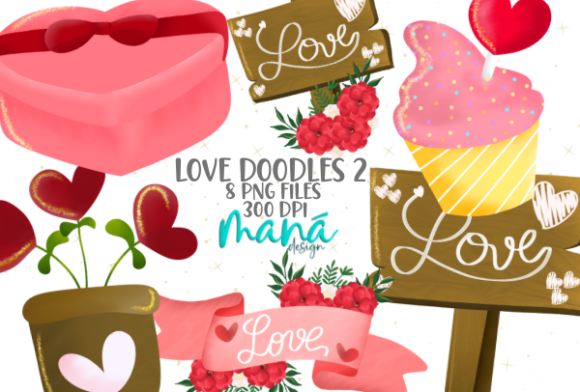 Download Watercolor Love Doodles 2 - Love doodles Collection