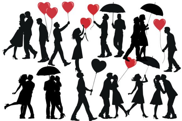 Download Romantic Couple SVG Silhouette Valentine - Svg silhouette Collection