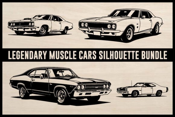 Download Legendary Muscle Cars SVG Silhouettes - Svg silhouette Collection