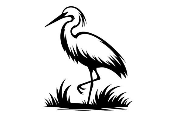 Download Egret Bird SVG Silhouette , Illustration - Svg silhouette Collection